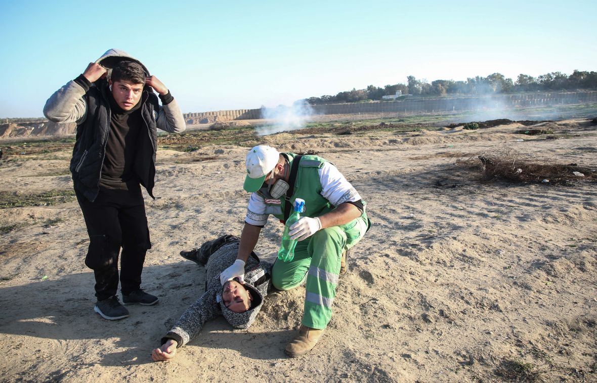 FOTO: AA/Tokom mirnih protesta “Veliki marš za povratak”